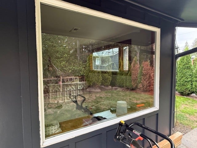 Large window after window cleaning service Alderwood area near Lynnwood