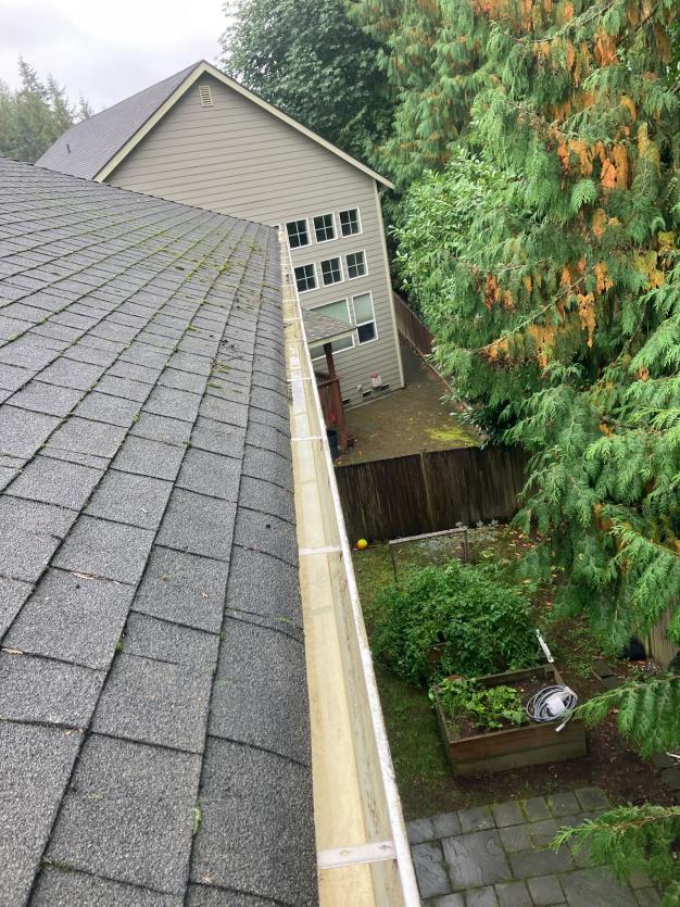 Gutter clear after gutter cleaning service Seattle