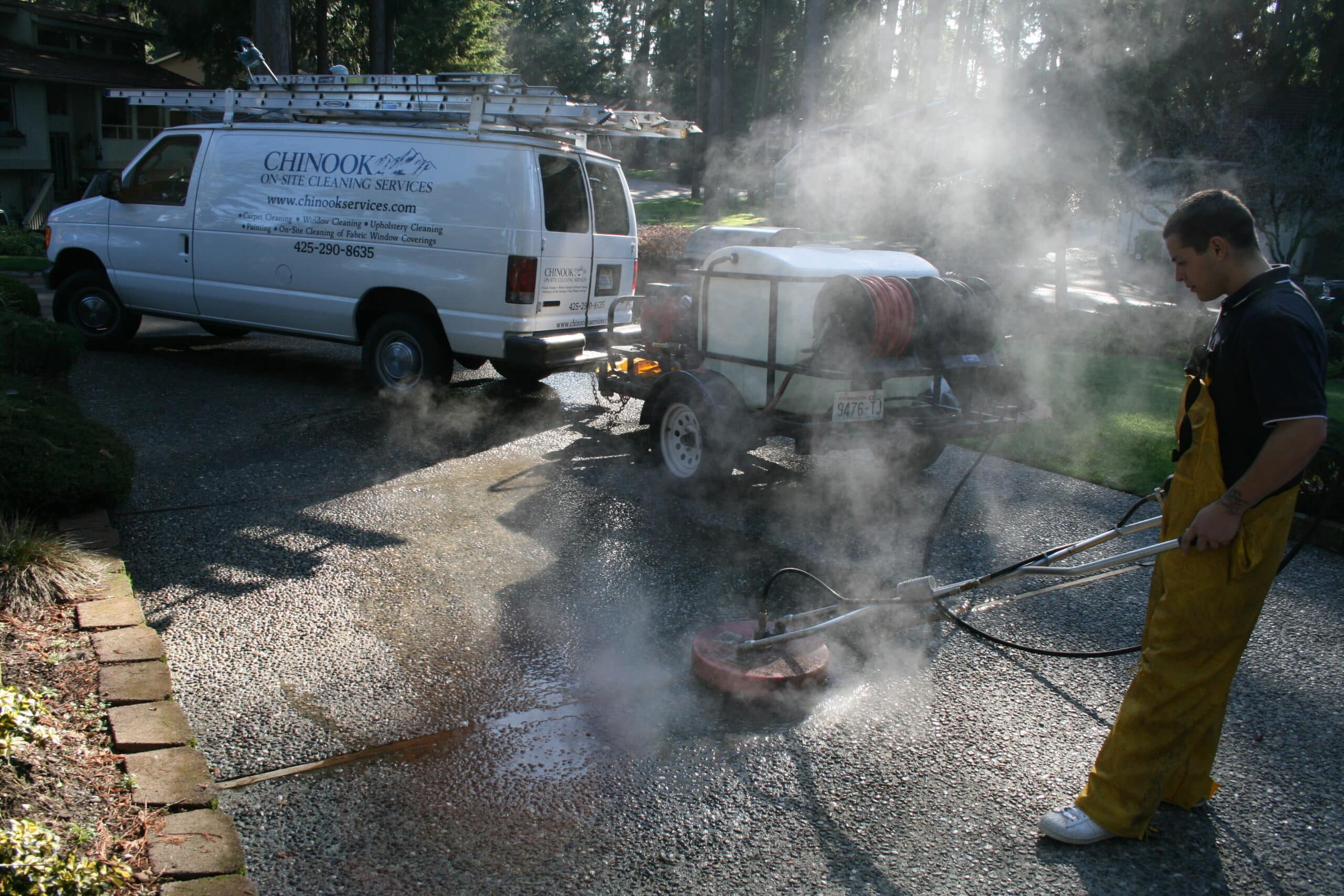 Pressure washing hard surfaces in Pine Lake neighborhood
