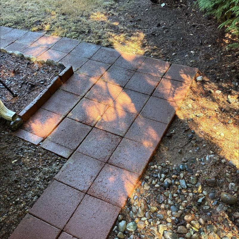 Pressure washing pavers and patio in Pine Lake