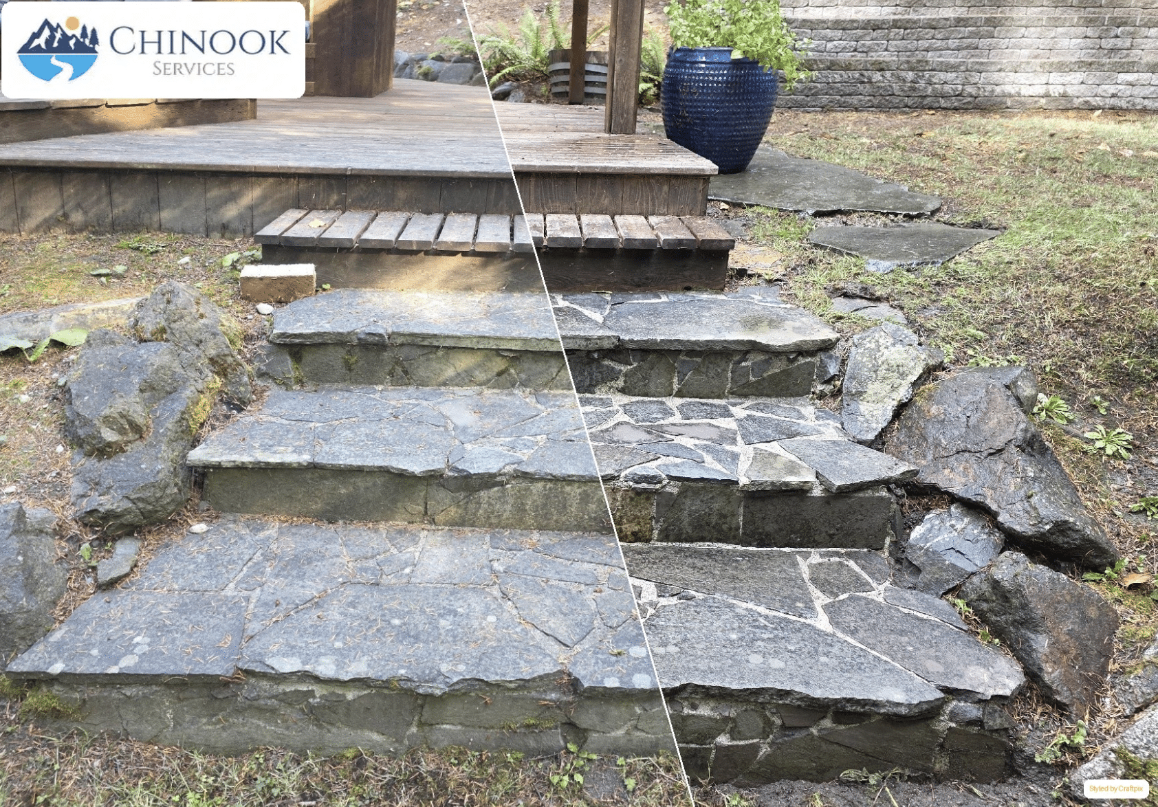 Pressure washing Mt Vernon hard surfaces by Chinook Services