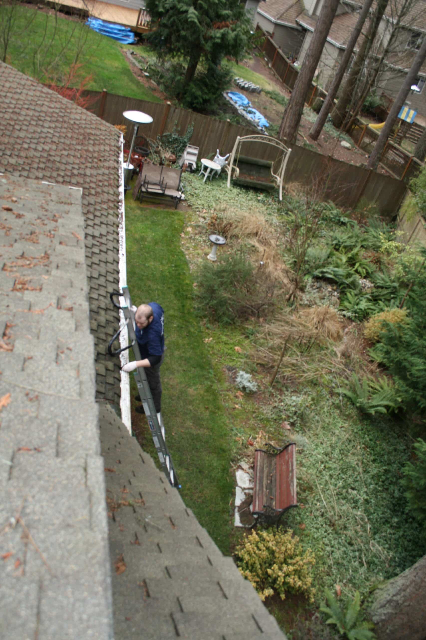 Roof cleaning Woodinville, WA hand cleaning.
