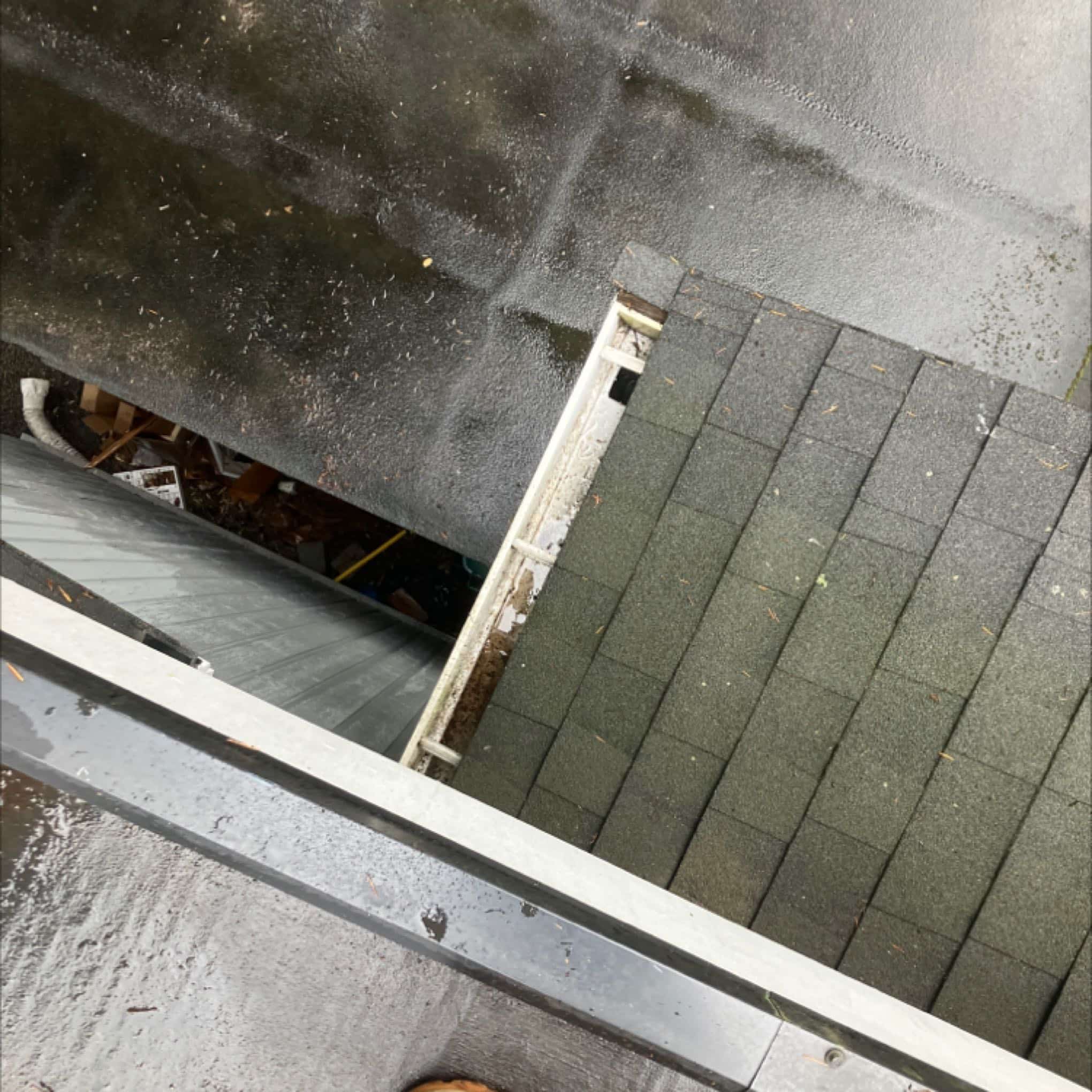 After gutter cleaning services on Greenwood home