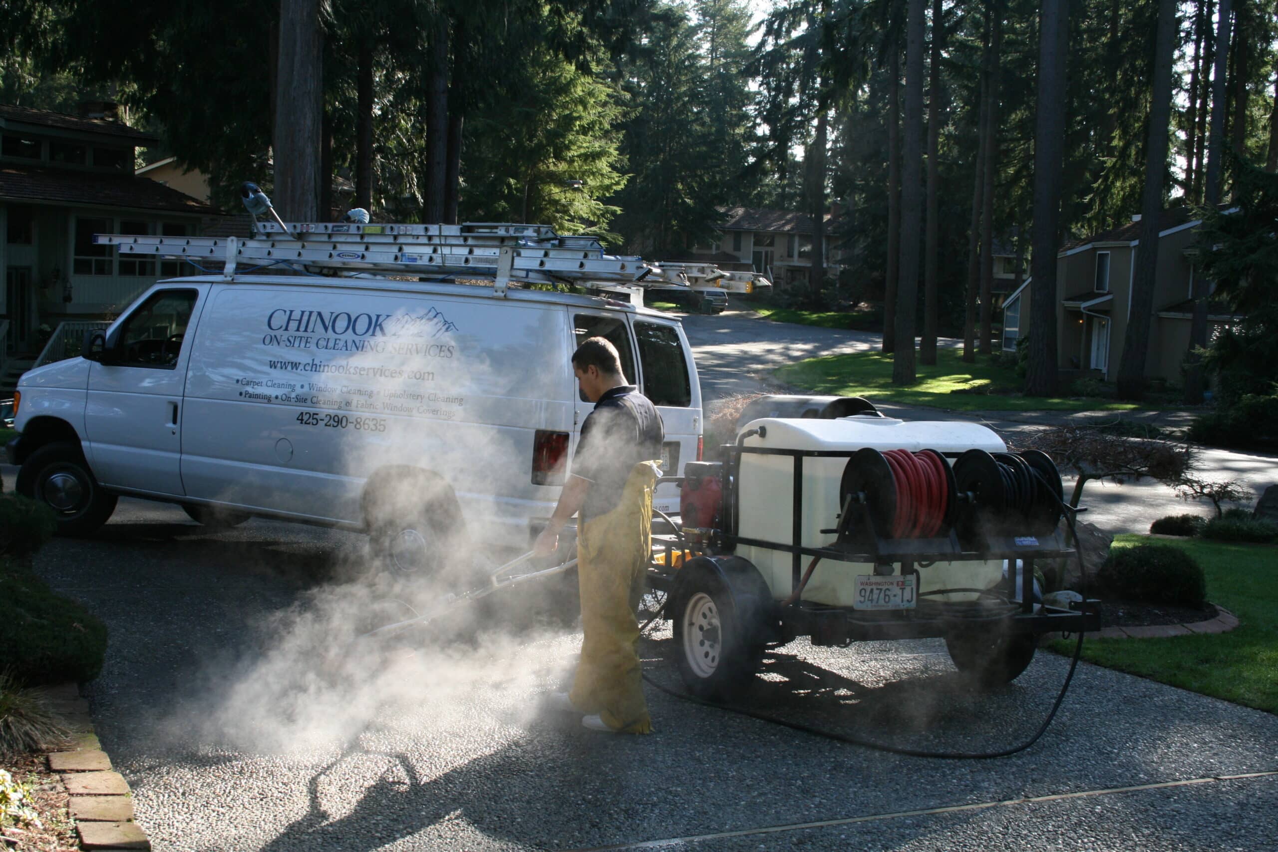 Pressure washing Greenwood home
