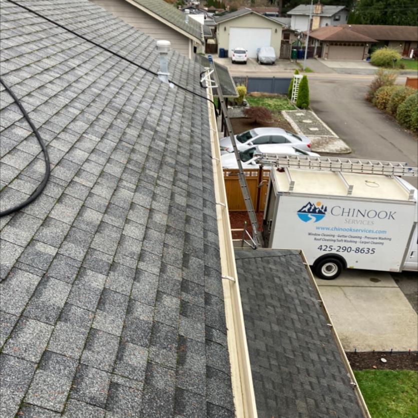 Cleaning gutters and removing gutter clogs Everett, WA