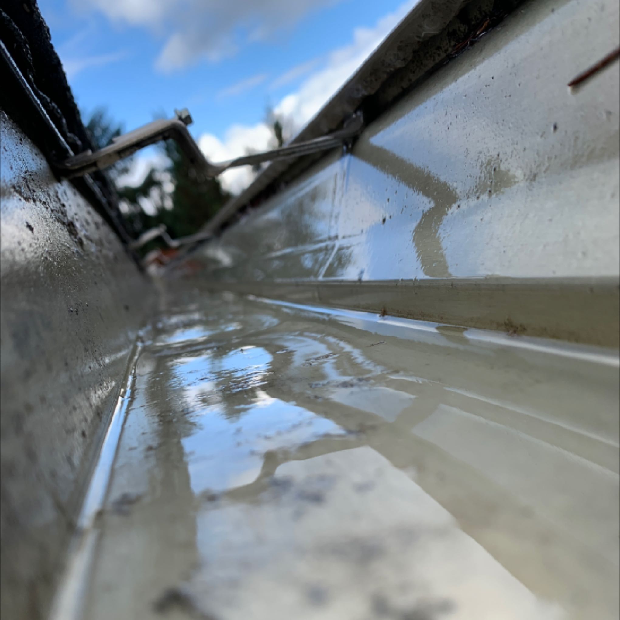 Gutter after cleaning in Mill Creek, WA