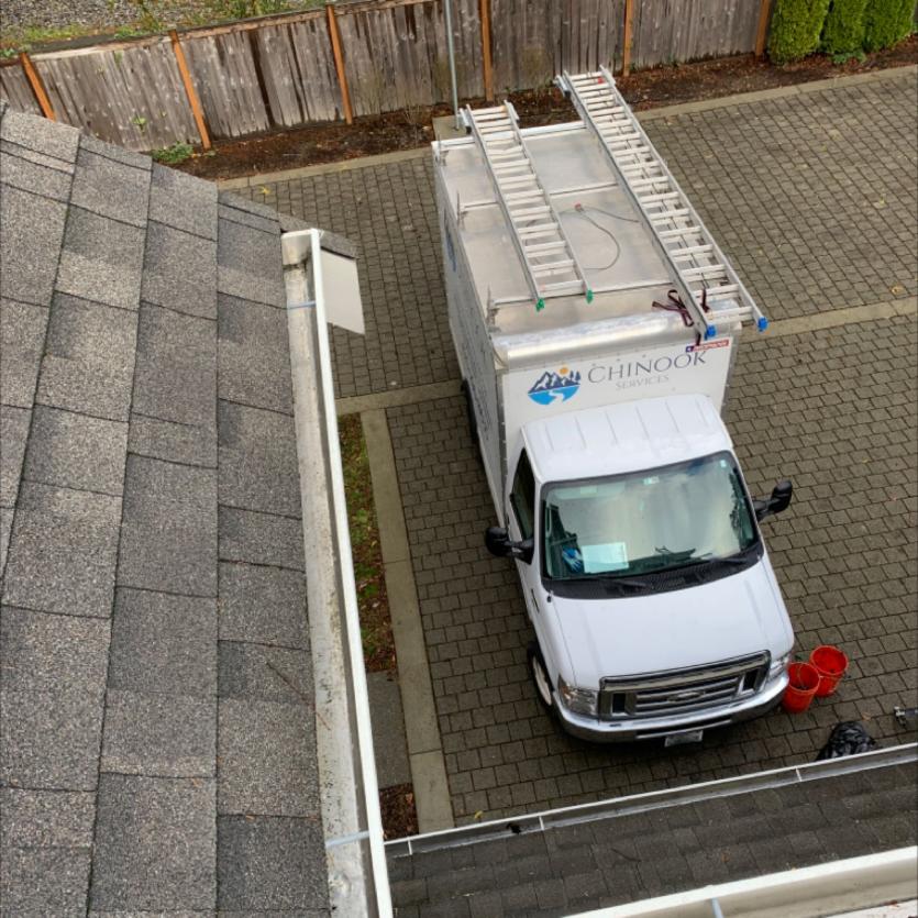 Queen Anne gutter cleaning service provider Chinook Services shows after photo of job