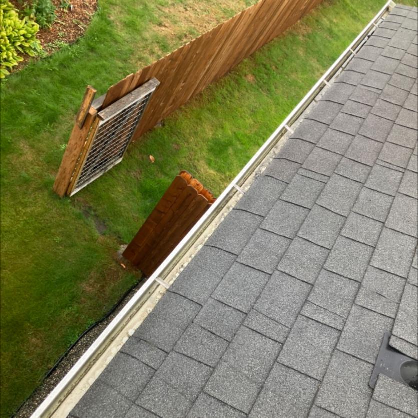 Cleaning the gutters of home in Wedgwood neighborhood Seattle, WA