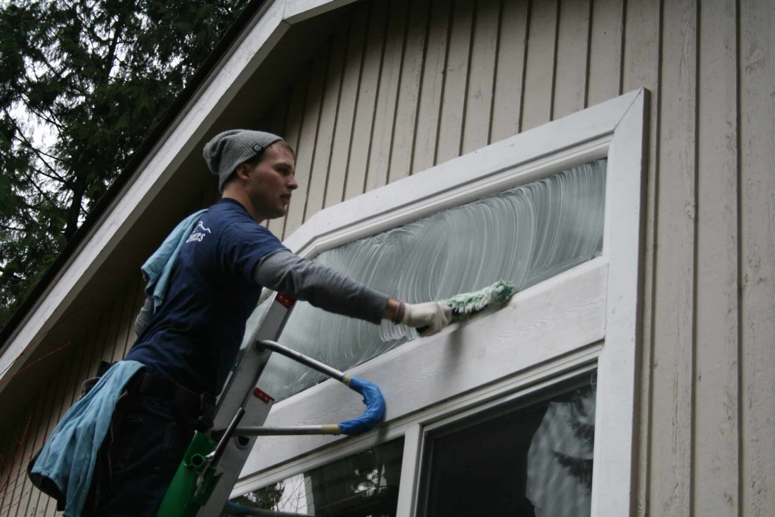 Cleaning windows in the Green Lake neighborhood