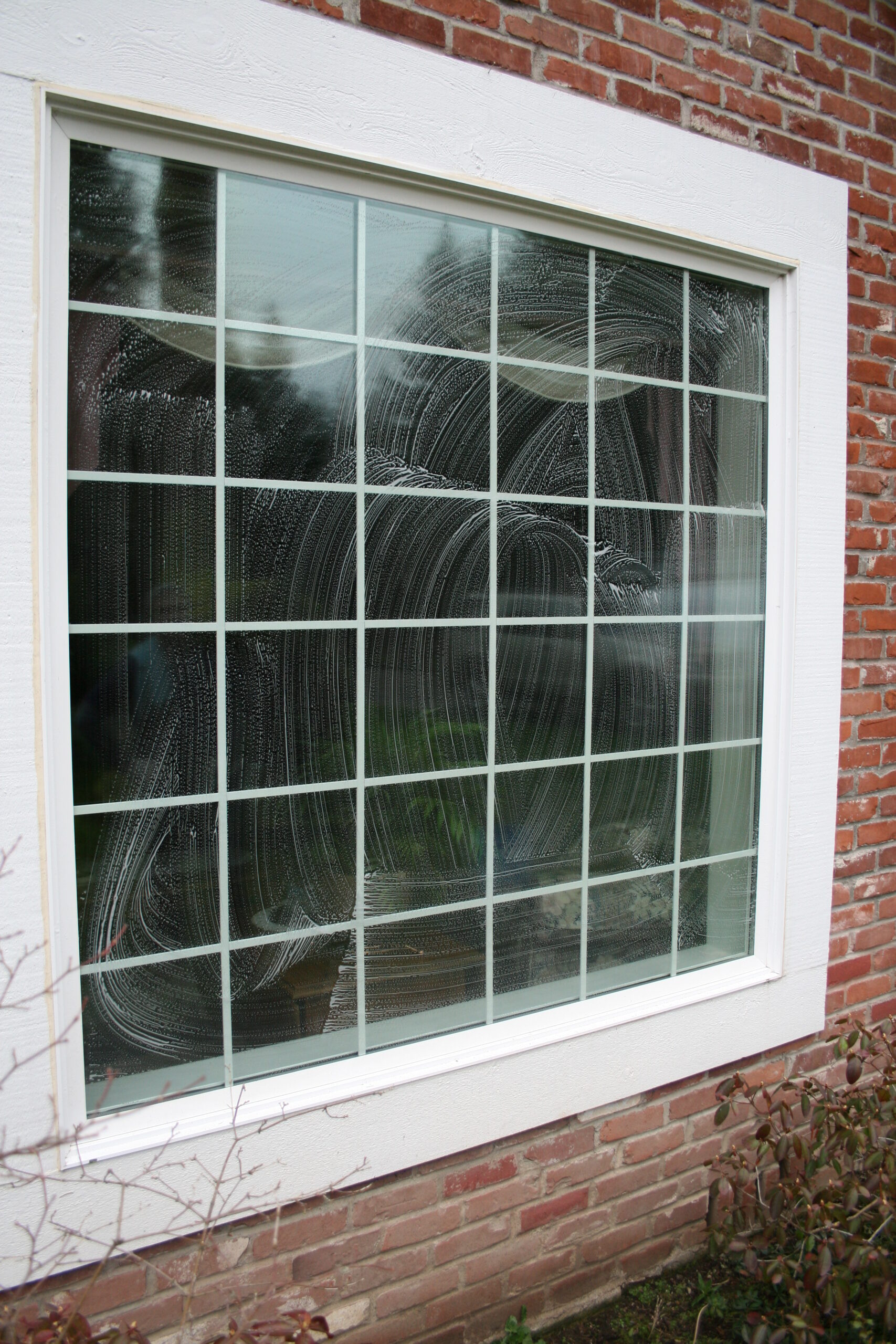 Cleaning window in the Windermere neighborhood of Seattle, WA