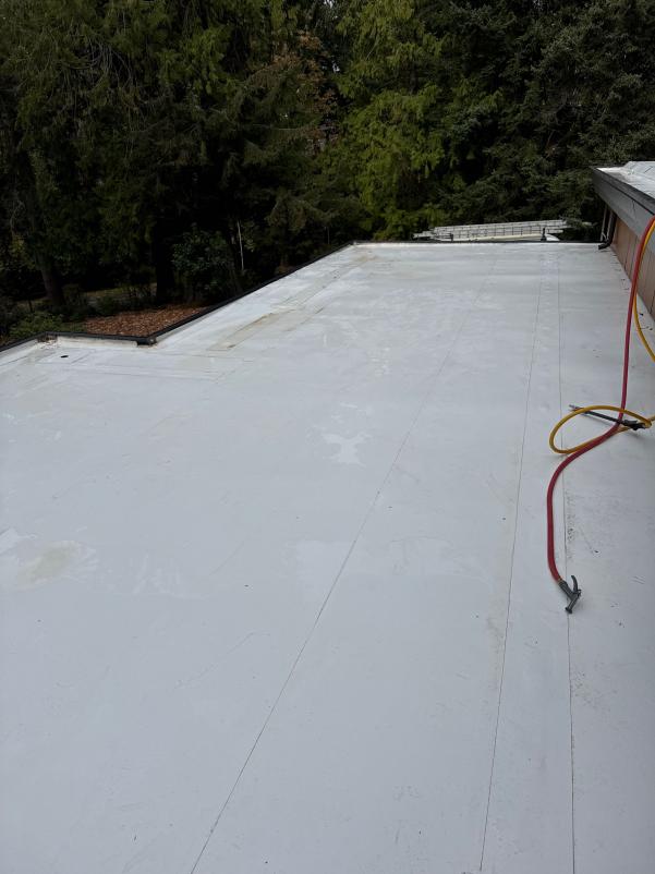 After flat roof and solar panel cleaning Seattle WA